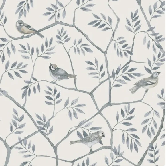 Street Prints Crossbill Light Blue Branches Wallpaper - Picture 1 of 4